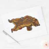 Grizzlybär Rechteckiger Aufkleber (Umschlag)