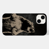 Grizzlybär Roaring Black Grunge Case-Mate iPhone Hülle (Rückseite (Horizontal))