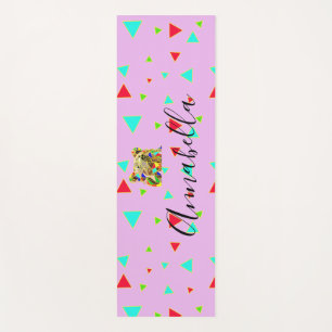 Grizzlybär Rosa Name Yoga Mat Yogamatte