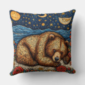 Grizzlybär schlafend kissen (Rückseite)