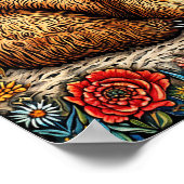 Grizzlybär schlafend poster (Ecke)