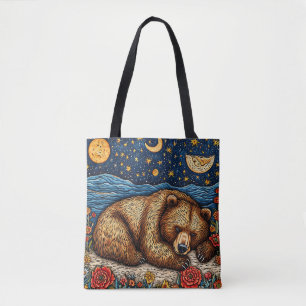 Grizzlybär schlafend tasche