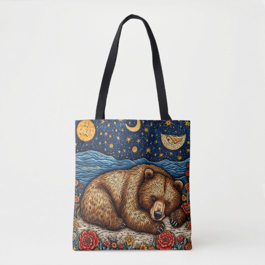 Grizzlybär schlafend tasche (Vorderseite)