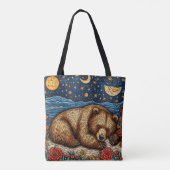 Grizzlybär schlafend tasche (Rückseite)