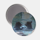 Grizzlybär Schwimmbad Party Magnet (Vorderseite/Rückseite)