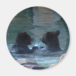 Grizzlybär Schwimmbad Party Magnet