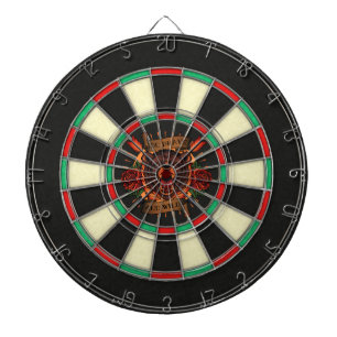 Grizzlybär sei tapfer und wild dartscheibe