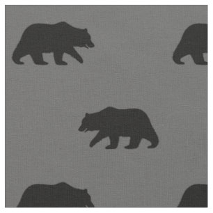 Grizzlybär-Silhouetten Wildlife-Muster Stoff