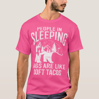 Grizzlybär Soft Taco Schlafen Camping T-Shirt
