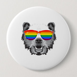 Grizzlybär-Stolz Button