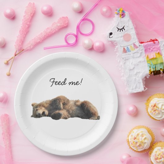 Grizzlybär-Teller Pappteller (Party)