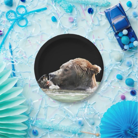 Grizzlybär-Teller Pappteller (Party)