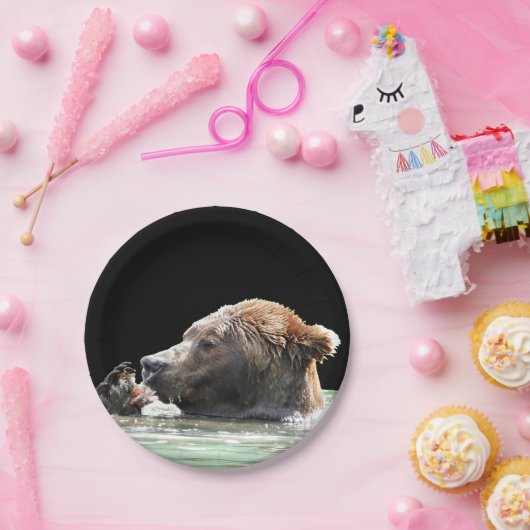 Grizzlybär-Teller Pappteller (Party)