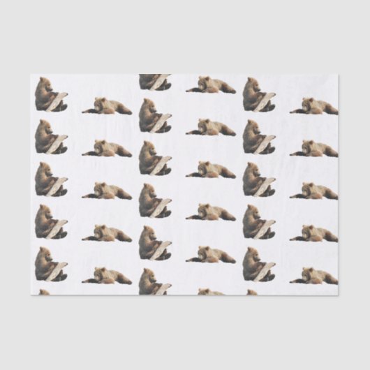 Grizzlybär Tissue Paper Seidenpapier (Vorderseite)