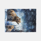 Grizzlybär und Baby Fleecedecke (Vorderseite (Horizontal))
