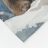 Grizzlybär und Baby Fleecedecke (Ecke)