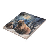 Grizzlybär und Baby Fliese (Seite)