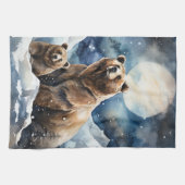 Grizzlybär und Baby Geschirrtuch (Horizontal)
