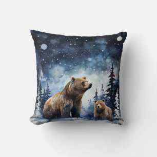 Grizzlybär und Baby Kissen