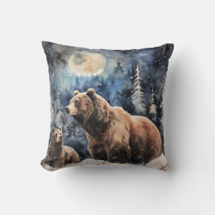 Grizzlybär und Baby Kissen