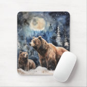 Grizzlybär und Baby Mousepad (Mit Mouse)