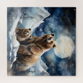 Grizzlybär und Baby Puzzle (Horizontal)