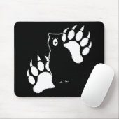 Grizzlybär und Fußspuren Graphic Design Mousepad (Mit Mouse)