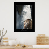 Grizzlybär und Lachs-Wildtierpfleger-Poster Poster (Küche)