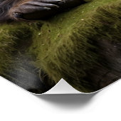 Grizzlybär und Totem Pole Art Poster (Ecke)