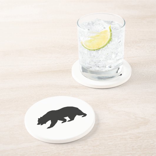 Grizzlybär-Untersetzer Sandstein Untersetzer (Seite)