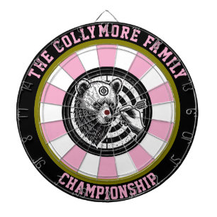 Grizzlybär-Wald - Kunst Dartscheibe