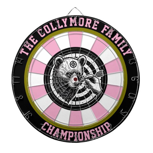 Grizzlybär-Wald - Kunst Dartscheibe (vorne)