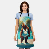 Grizzlybären am Pool Schürze (Getragen)