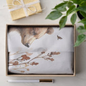 Grizzlybären-Aquarell-Wälder Seidenpapier (Geschenk)