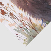 Grizzlybären-Aquarell-Wälder Seidenpapier (Detail)