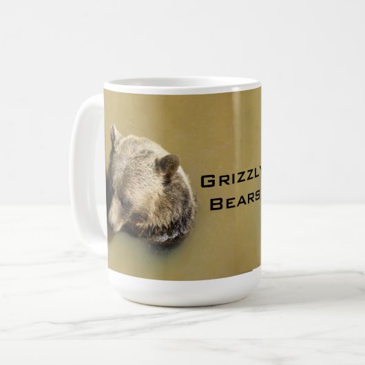 Grizzlybären Kaffeetasse (Vorderseite Links)