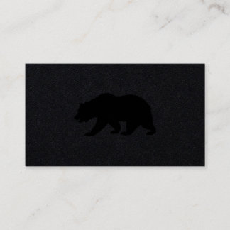 Grizzlybären-Logo Luxus Schwarz Visitenkarte