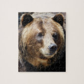 Grizzlybären-Portrait Puzzle (Vertikal)