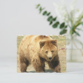 Grizzlybären-Postkarte Postkarte (Stehend Vorderseite)