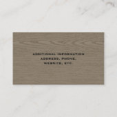 Grizzlybären-Silhouette auf Imitaten Holz | Wildti Visitenkarte (Rückseite)