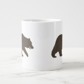 Grizzlybären-Silhouette | Wildtiere Jumbo-Tasse (Vorderseite)
