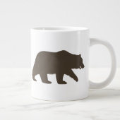Grizzlybären-Silhouette | Wildtiere Jumbo-Tasse (Rechts)