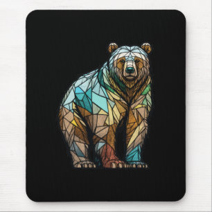 Grizzlybären-Tierportrait Gesteinigter Glaswald Mousepad