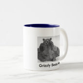 Grizzlybärstillstehen Zweifarbige Tasse (VorderseiteRechts)