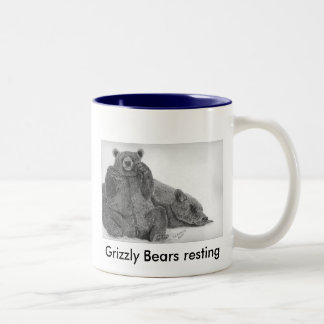 Grizzlybärstillstehen Zweifarbige Tasse