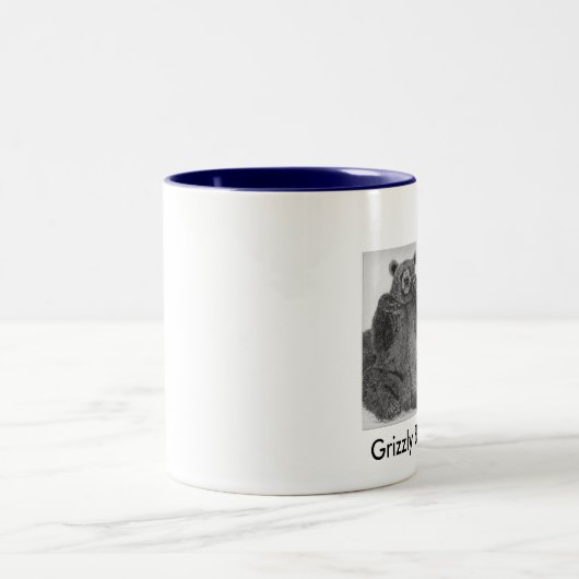 Grizzlybärstillstehen Zweifarbige Tasse (Mittel)