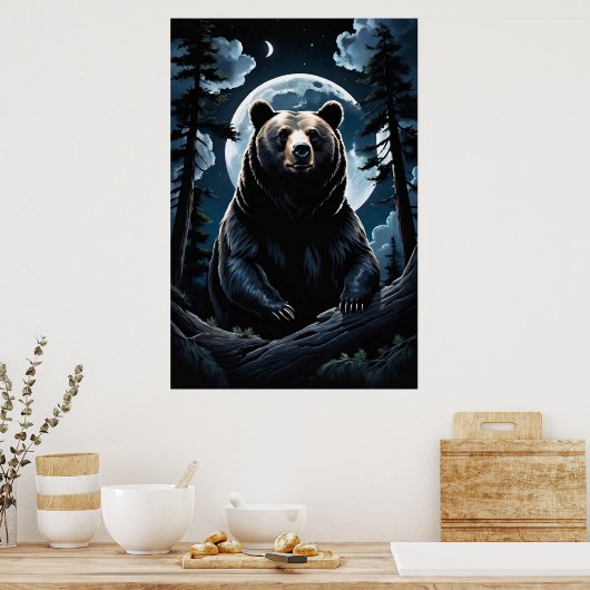 Grizzlybärwald Poster (Küche)
