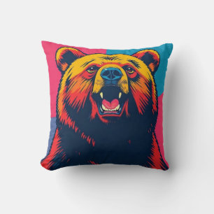 Grizzy Bär Pop Art Kissen
