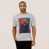 Grizzy Bär Pop Art T-Shirt (Vorne ganz)