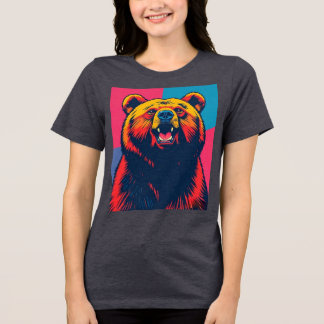 Grizzy Bär Pop Art Tri-Blend Shirt
